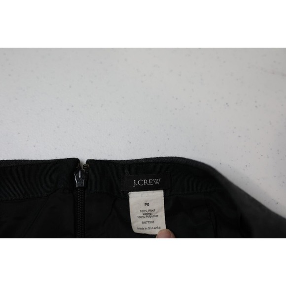 J Crew Womens Straight Skirt Wool Size P0 Gray Back Preppy Classic Capsule‎ Work - Picture 8 of 11